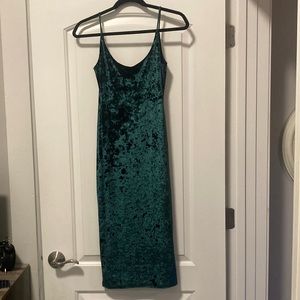 Missguided velvet mid length dress